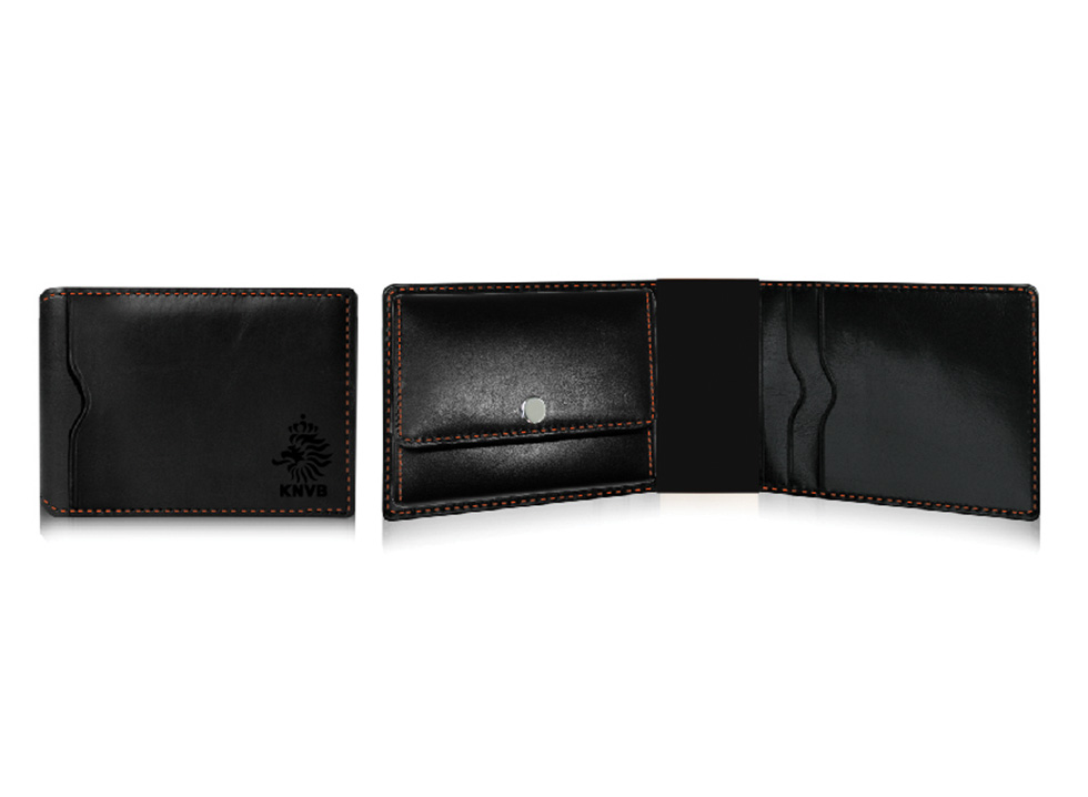 Card Holder Coin Pocket With Orange Stitching 1 Card Holder Coin Pocket With Orange Stitching 1