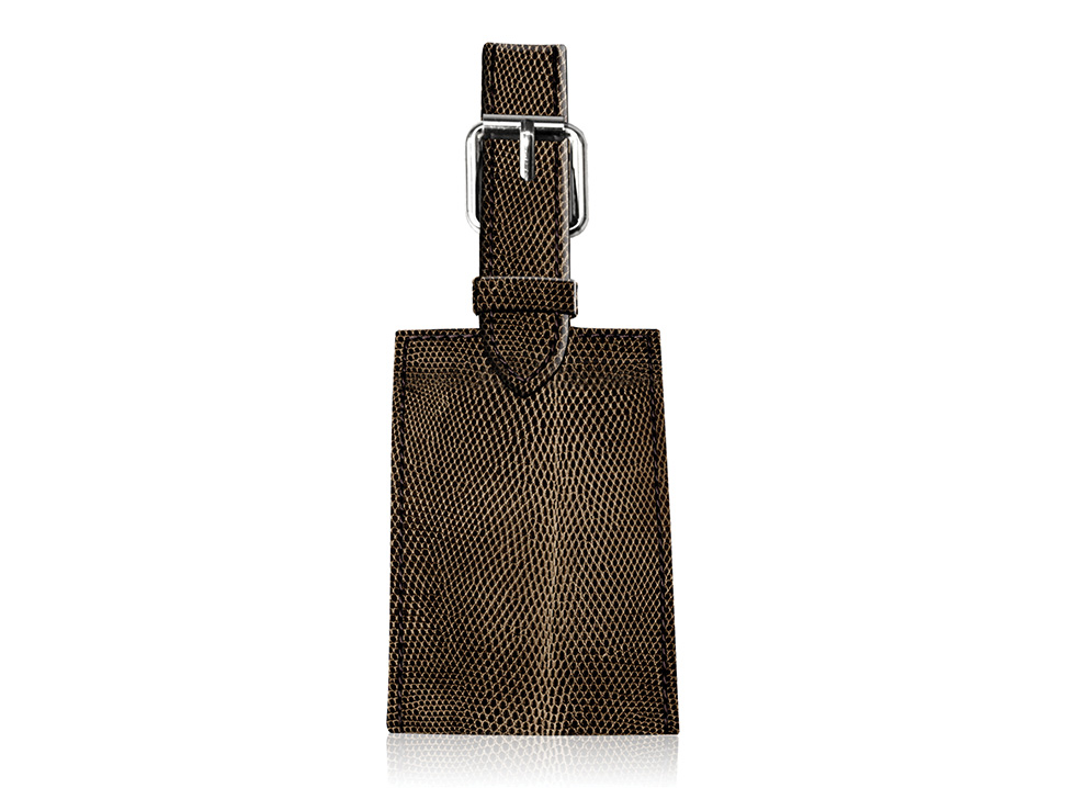 Luggage Tag Leather Lizard 1
