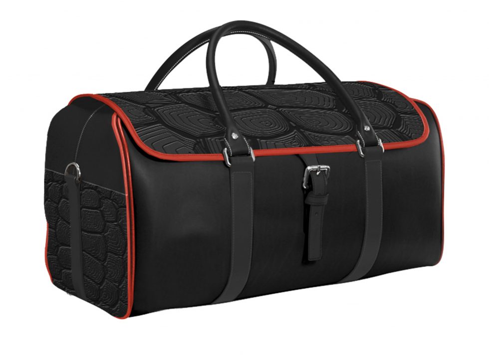 Bespoke Black And Red Weekend Bag