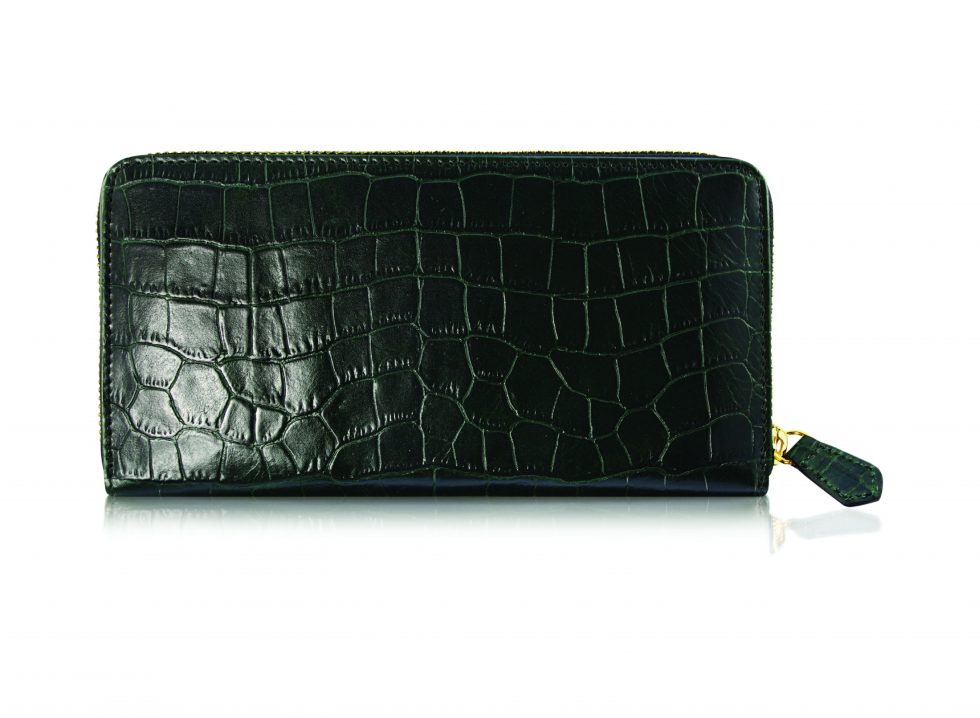 Dark Green Crocodile Effect Ladies Purse Dark Green Crocodile Effect Ladies Purse