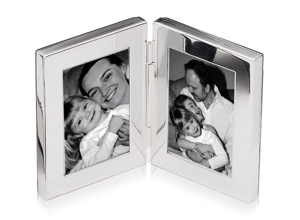 Double Silver Travel Photo Frame Double Silver Travel Photo Frame