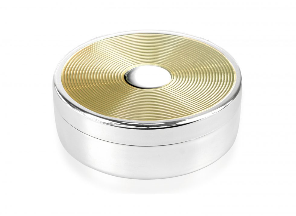 Enamel And Silver Round Box Enamel And Silver Round Box
