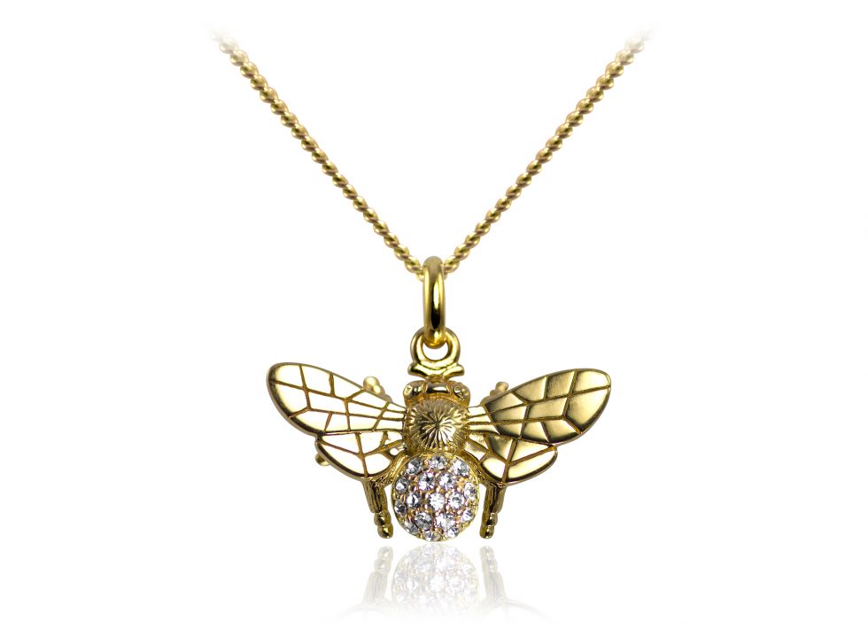 Gold Bee Pendant