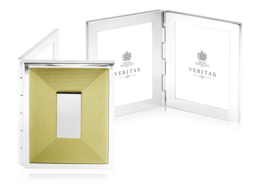 Silver And Gold Double Travel Photo Frame