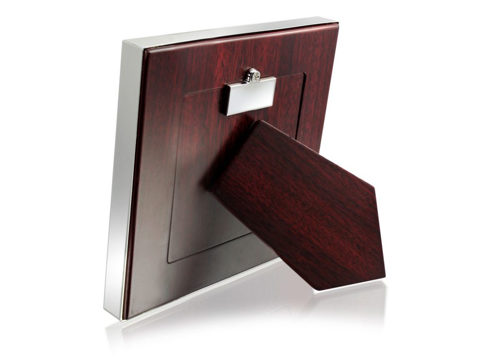 Silver And Wood Photo Frame