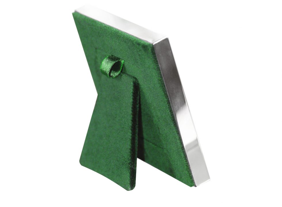 Silver Photo Frame With Green Back