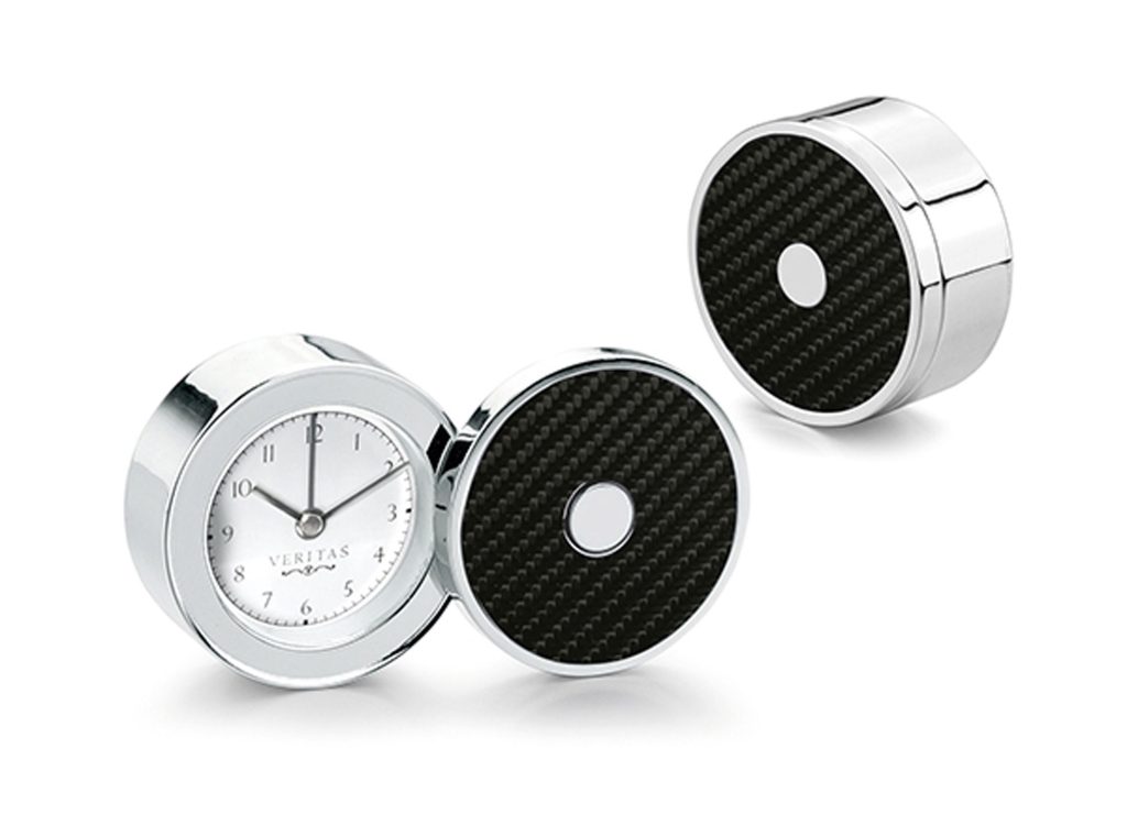 Carbon Fibre Swivel Clock