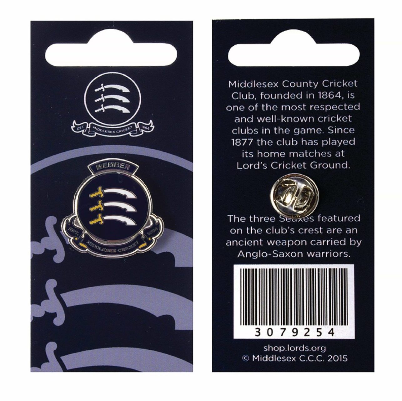 Middlesex CCC Lapel Pin