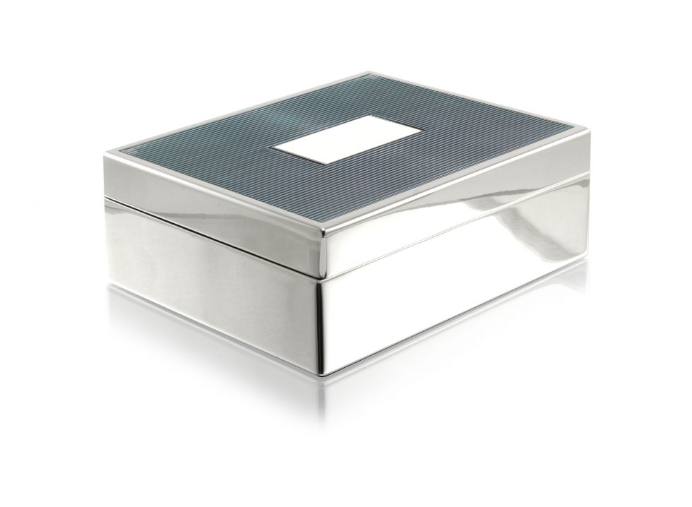 Grey Enamel Desk Box
