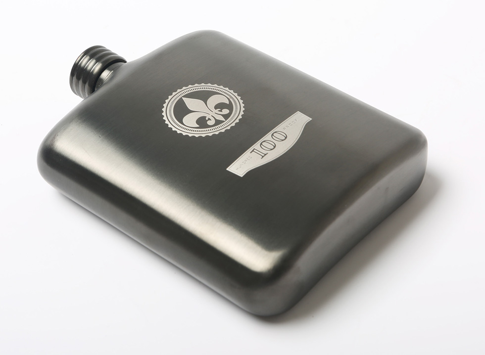 Gunmetal Hipflask 1