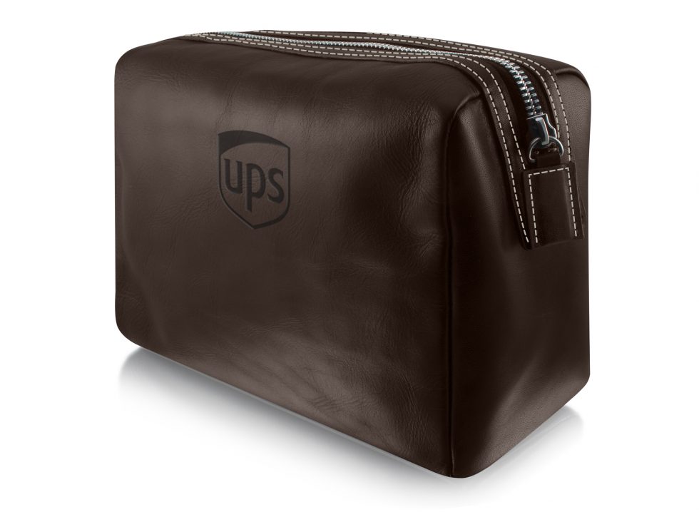 Branded Leather Wash Bag