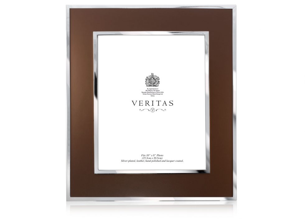 Brown Leather And Silver 10x8 Photo Frame