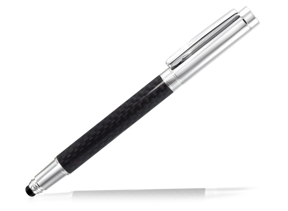 Carbon Fibre Rollerball Pen And Stylus