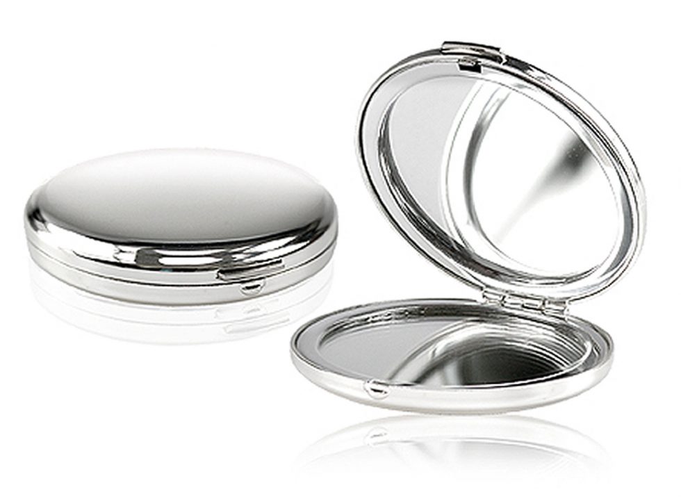 Silver Mini Compact Mirror