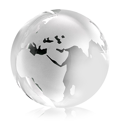 Optical Crystal Globe Paperweight Optical Crystal Globe Paperweight