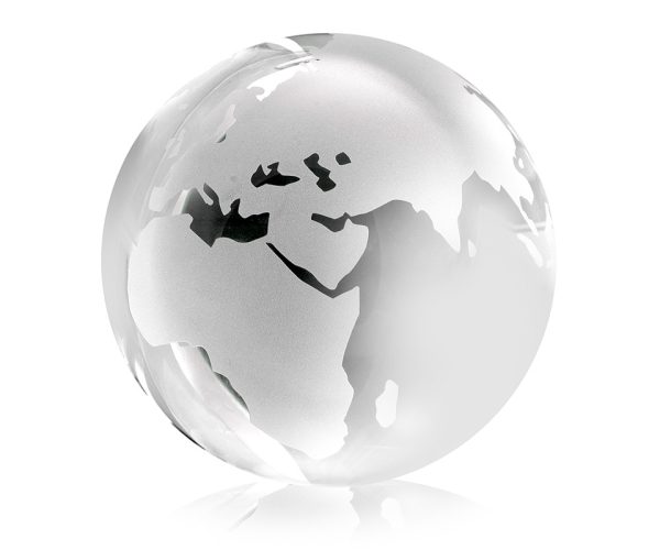 Optical Crystal Globe Paperweight