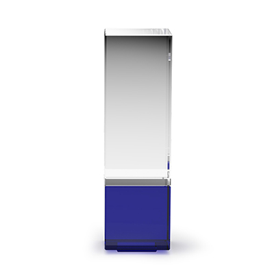 Optical Crystal Column Award With Cobalt Base Optical Crystal Column Award With Cobalt Base