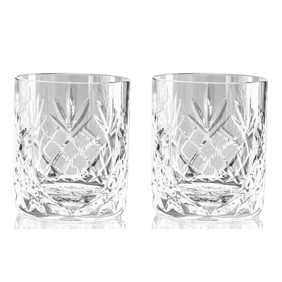 Double Cut Crystal Old Fashioned Whisky Tumbler Double Cut Crystal Old Fashioned Whisky Tumbler