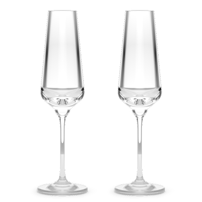 Double Crystal Champagne Angular Flutes Double Crystal Champagne Angular Flutes