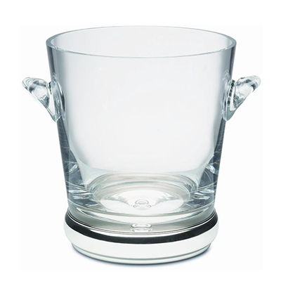 Crystal Ice Bucket With Sterling Silver Base Crystal Ice Bucket With Sterling Silver Base