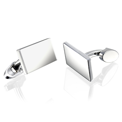 Silver Plated Rectangular Cufflinks Silver Plated Rectangular Cufflinks