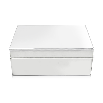 Sg Silver Plated Rectangular Desk Box - X Silver Plated Rectangular Desk Box