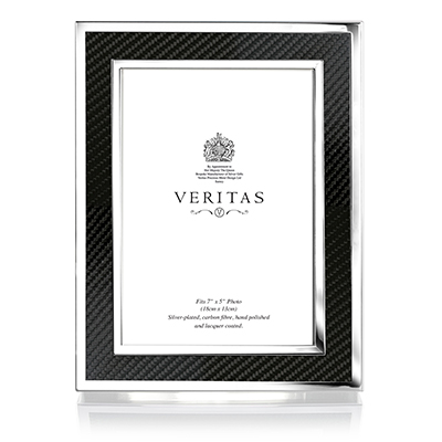 Silver Plated And Carbon Fibre X Frame Silver Plated And Carbon Fibre 7x5" Frame