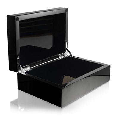 Piano Black Lacquer Valet Box
