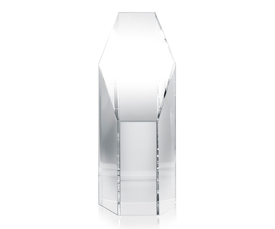 Optical Crystal Hexagonal Award 25.5cm