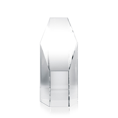 Optical Crystal Hexagonal Award at 19cm