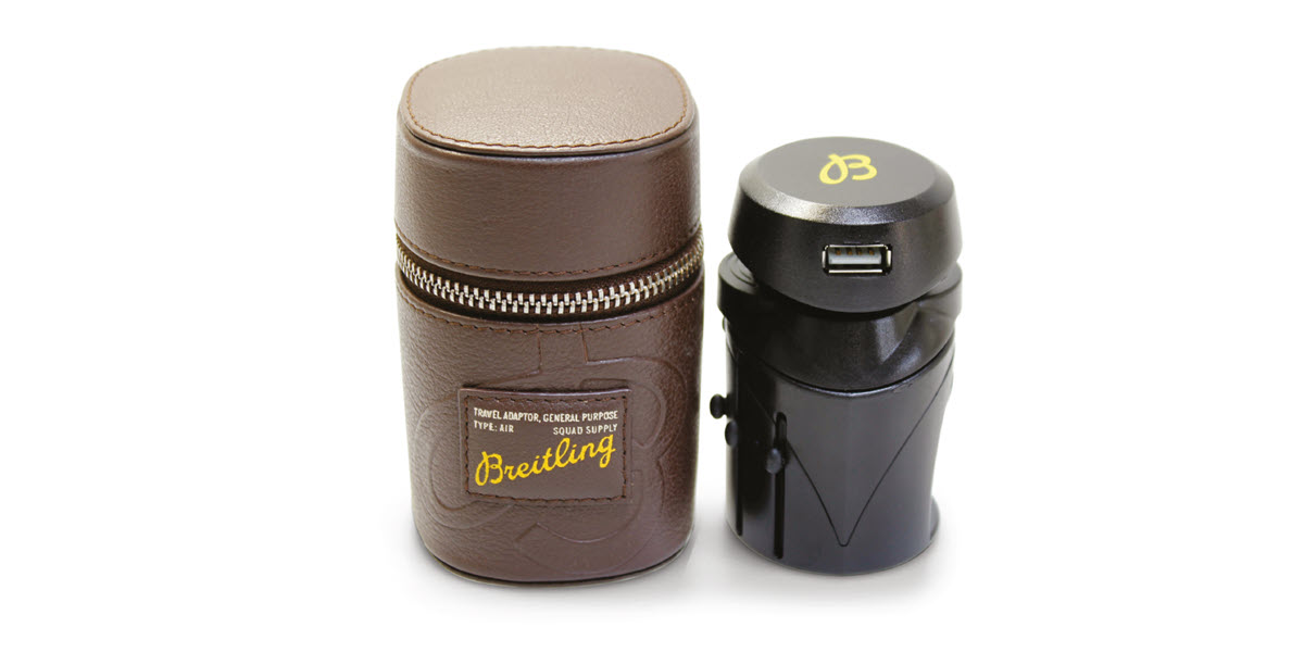 Breitling Leather Travel Adapter Case
