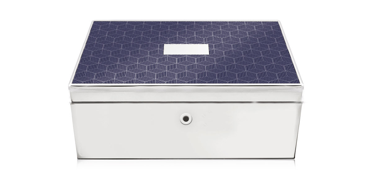 Purple Enamel Desk Box