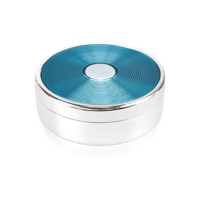 Silver And Enamel Trinket Box Silver And Enamel Trinket Box